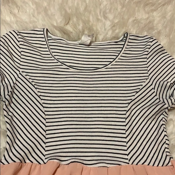 stripe and peach skater dress - Picture 2 of 2
